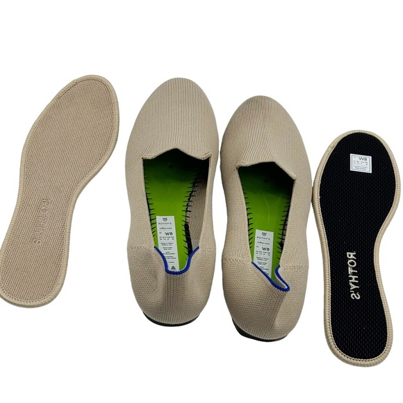 Rothy's The Loafers Women's Khaki The Flat Round Shoes Toe Size 8 NWOB - Picture 8 of 9